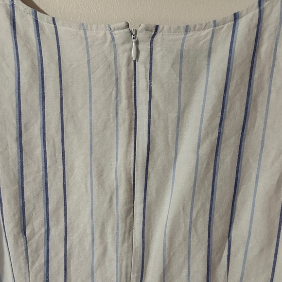 Talbots White and Blue Striped Maxi Dress - Picture 5 of 12